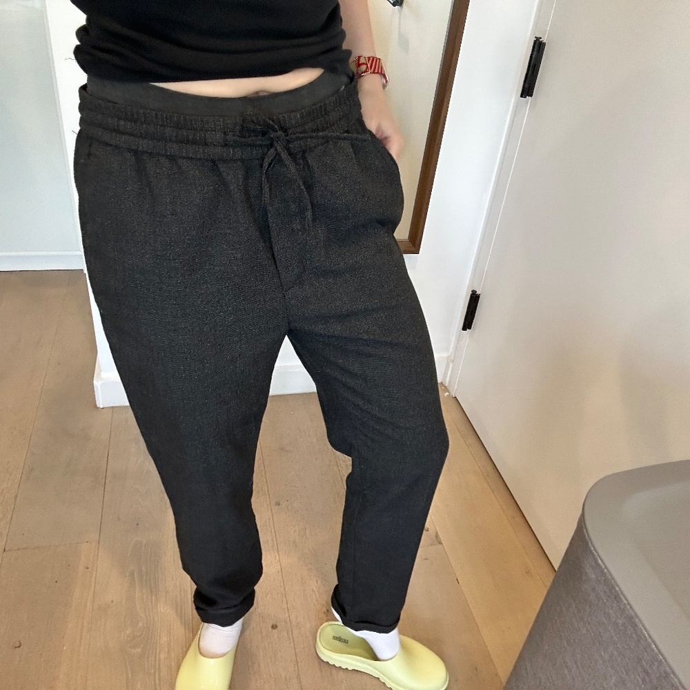 Wool-blend🐑elastic waist drawstring pants